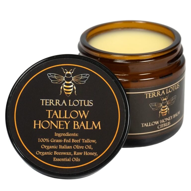 Organic Grass-Fed Beef Tallow Balm with Raw Honey